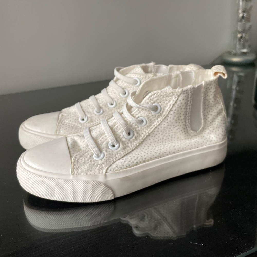 Young Dimension Hi Top Girl Sneakers Sparkle